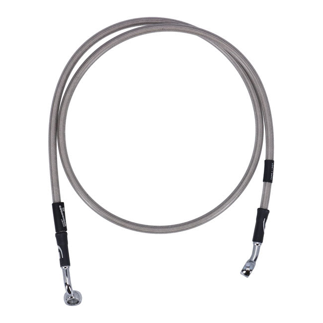 MCS by Goodridge brake line front, stainless clear coated BRAKE LINES Mcs