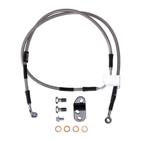 MCS by Goodridge brake line rear, stainless clear coated BRAKE LINES Mcs