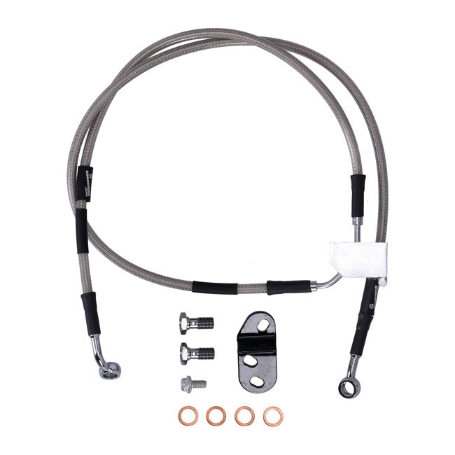 MCS by Goodridge brake line rear, stainless clear coated BRAKE LINES Mcs