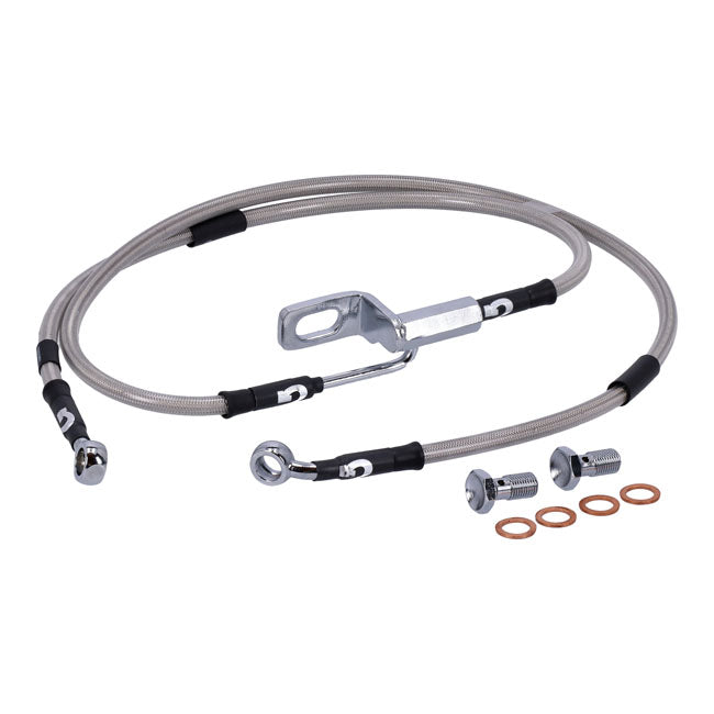 MCS by Goodridge brake line rear, stainless clear coated BRAKE LINES Mcs
