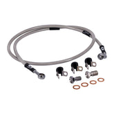 MCS by Goodridge brake line front, stainless clear coated BRAKE LINES Mcs