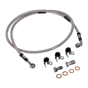 MCS by Goodridge brake line front, stainless clear coated BRAKE LINES Mcs