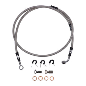 MCS by Goodridge brake line front, stainless clear coated BRAKE LINES Mcs