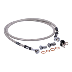 MCS by Goodridge brake line front, stainless clear coated BRAKE LINES Mcs
