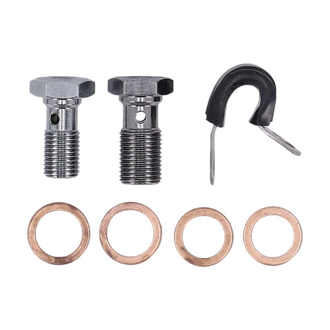MCS by Goodridge brake line front, stainless clear coated BRAKE LINES Mcs