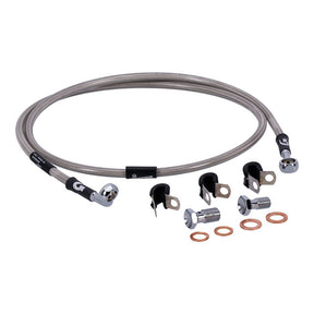 MCS by Goodridge brake line front, stainless clear coated BRAKE LINES Mcs