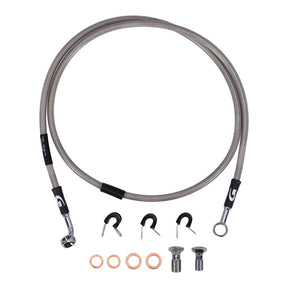 MCS by Goodridge brake line front, stainless clear coated BRAKE LINES Mcs