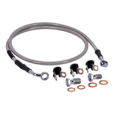 MCS by Goodridge brake line front, stainless clear coated BRAKE LINES Mcs