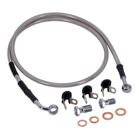 MCS by Goodridge brake line front, stainless clear coated BRAKE LINES Mcs