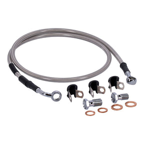 MCS by Goodridge brake line front, stainless clear coated BRAKE LINES Mcs