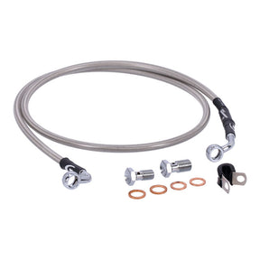 MCS by Goodridge brake line front, stainless clear coated BRAKE LINES Mcs