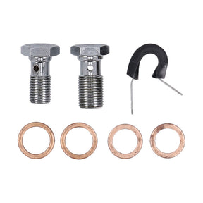 MCS by Goodridge brake line front, stainless clear coated BRAKE LINES Mcs