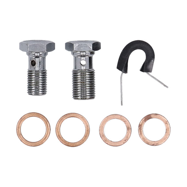MCS by Goodridge brake line front, stainless clear coated BRAKE LINES Mcs
