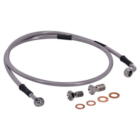 MCS by Goodridge brake line front, stainless clear coated BRAKE LINES Mcs