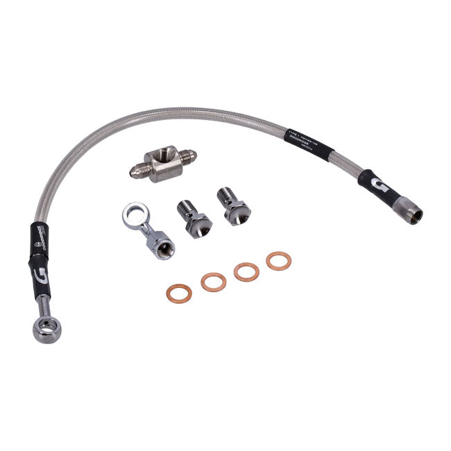 MCS by Goodridge brake line rear, stainless clear coated BRAKE LINES Mcs