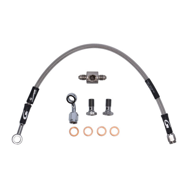 MCS by Goodridge brake line rear, stainless clear coated BRAKE LINES Mcs