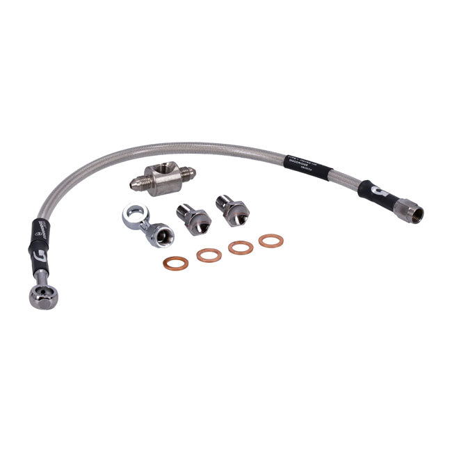 MCS by Goodridge brake line rear, stainless clear coated BRAKE LINES Mcs