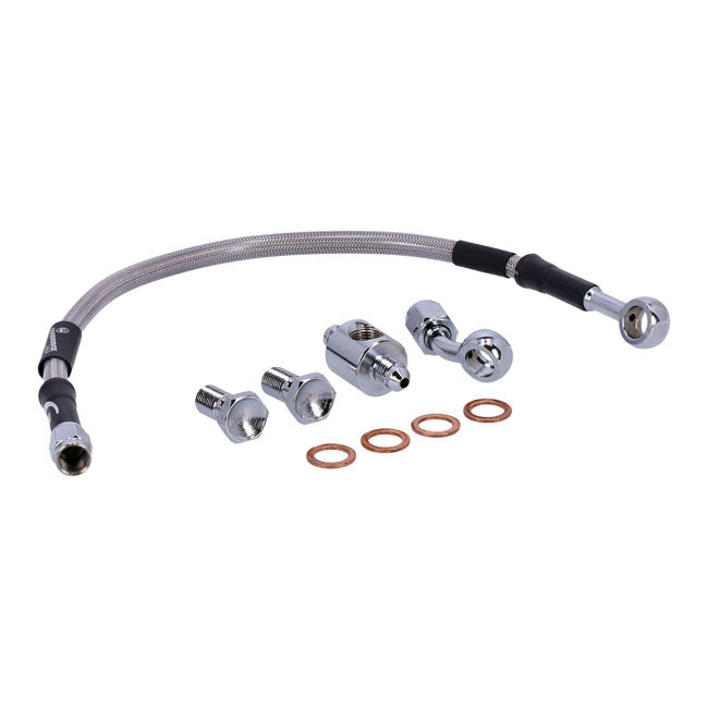MCS by Goodridge brake line rear, stainless clear coated BRAKE LINES Mcs