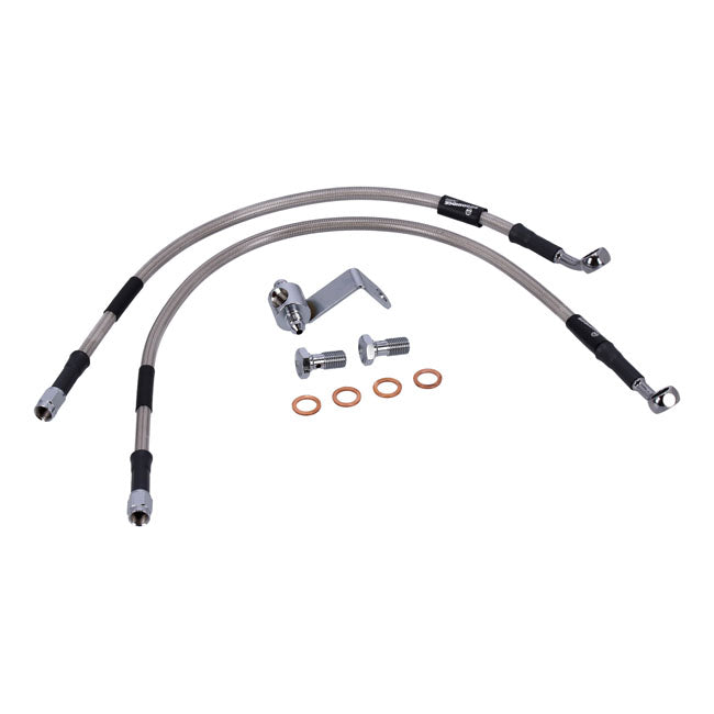 MCS by Goodridge brake line rear, stainless clear coated BRAKE LINES Mcs