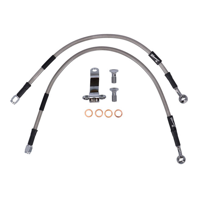 MCS by Goodridge brake line rear, stainless clear coated BRAKE LINES Mcs