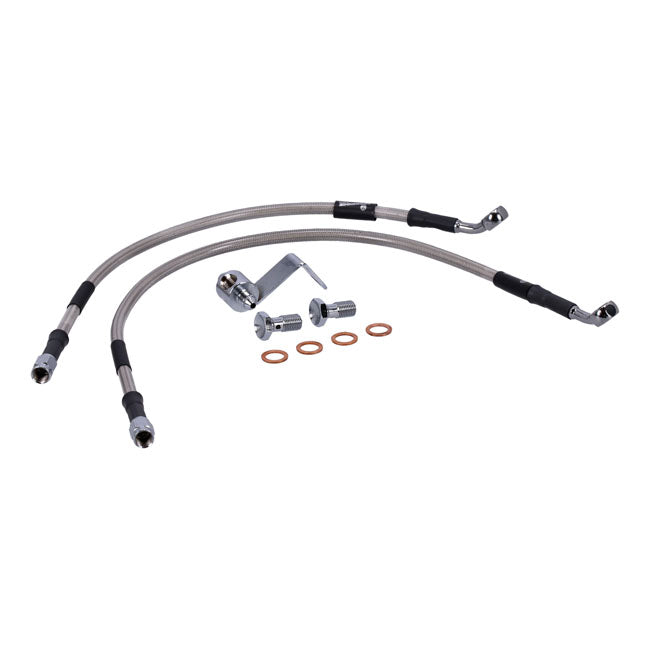 MCS by Goodridge brake line rear, stainless clear coated BRAKE LINES Mcs