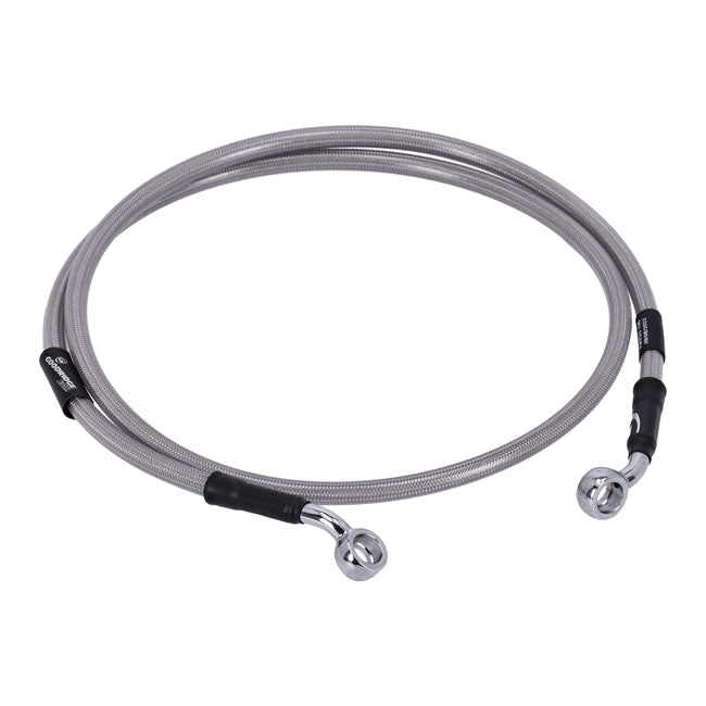 MCS by Goodridge brake line front, stainless clear coated BRAKE LINES Mcs