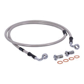 MCS by Goodridge brake line front, stainless clear coated BRAKE LINES Mcs