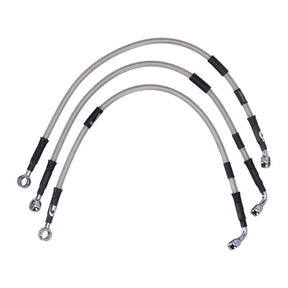 MCS by Goodridge brake line front, stainless clear coated BRAKE LINES Mcs