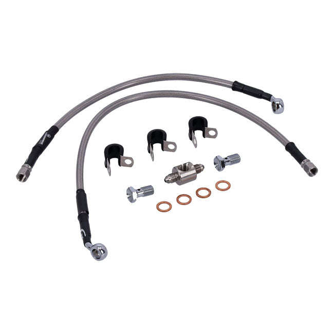 MCS by Goodridge brake line rear, stainless clear coated BRAKE LINES Mcs