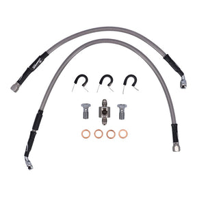 MCS by Goodridge brake line rear, stainless clear coated BRAKE LINES Mcs