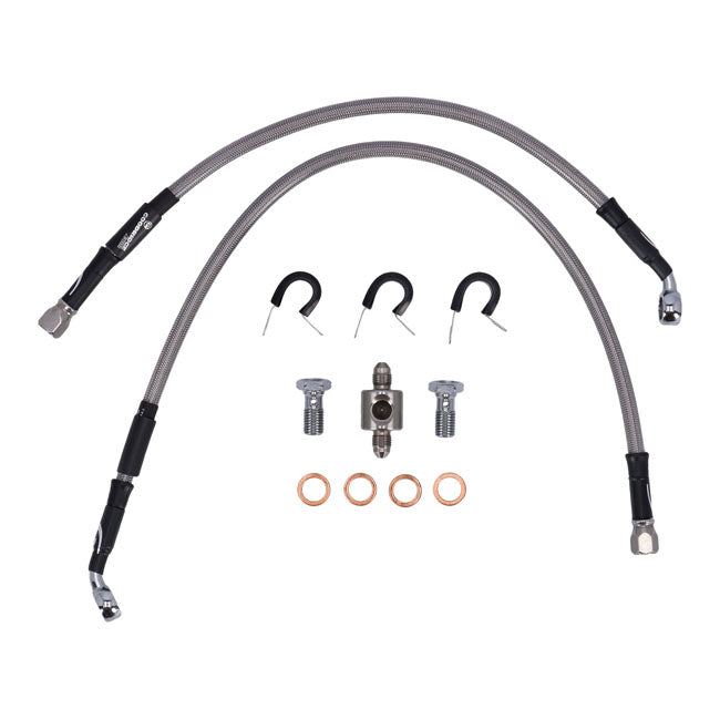 MCS by Goodridge brake line rear, stainless clear coated BRAKE LINES Mcs