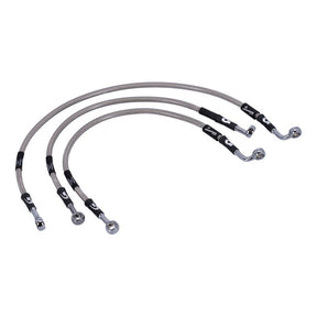 MCS by Goodridge brake line front, stainless clear coated BRAKE LINES Mcs