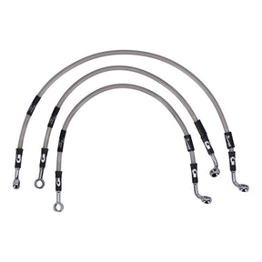 MCS by Goodridge brake line front, stainless clear coated BRAKE LINES Mcs