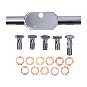 MCS by Goodridge brake line front, stainless clear coated BRAKE LINES Mcs
