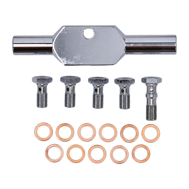 MCS by Goodridge brake line front, stainless clear coated BRAKE LINES Mcs