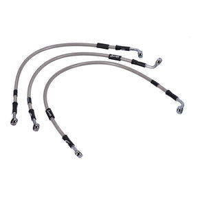 MCS by Goodridge brake line front, stainless clear coated BRAKE LINES Mcs