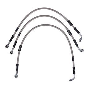 MCS by Goodridge brake line front, stainless clear coated BRAKE LINES Mcs