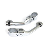 Engine Guard, Angled Foot Peg Mount Kit. Long. Chrome Footpegs Brackets Mcs