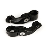 Engine Guard, Angled Foot Peg Mount Kit. Short. Black Footpegs Brackets Mcs