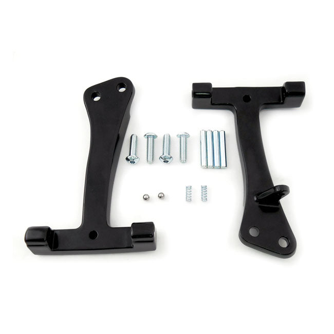 Dyna Passenger Floorboard Mount Brackets. Black Floorboards Mcs