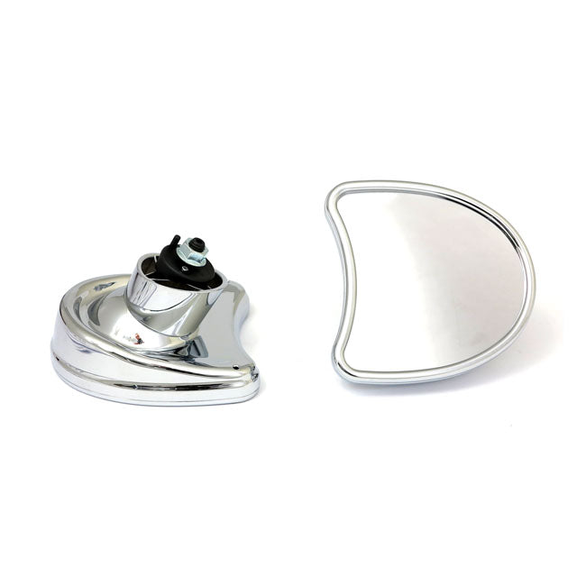 Touring Fairing Mount Mirror Kit. Single Vision, Chrome Mirrors Mcs
