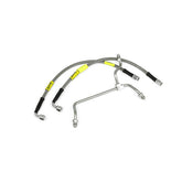 MCS by Goodridge brake line front, stainless clear coated BRAKE LINES Mcs