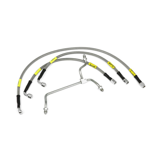 MCS by Goodridge brake line front, stainless clear coated BRAKE LINES Mcs