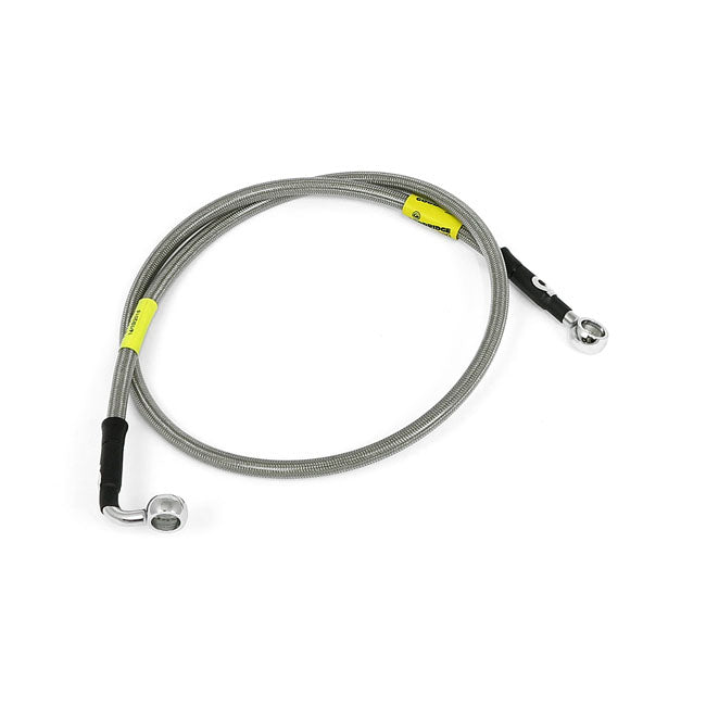 MCS by Goodridge brake line front, stainless clear coated BRAKE LINES Mcs
