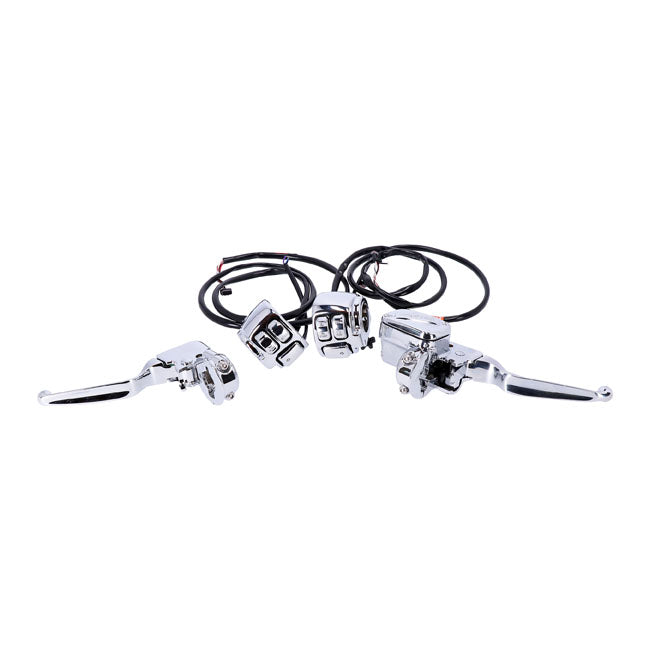 Handlebar Control, Switch & Wiring Kit. Can Bus. Chrome Handlebar Control Kits Mcs