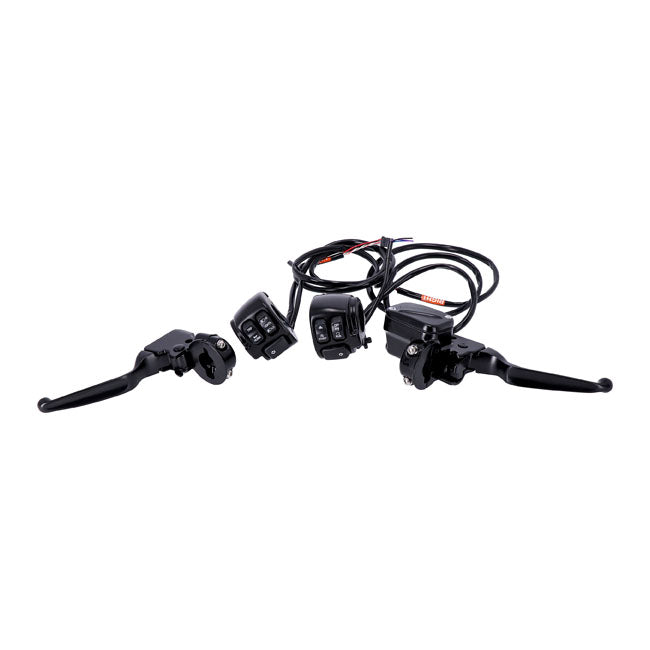 Handlebar Control, Switch & Wiring Kit. Can Bus. Black Handlebar Control Kits Mcs
