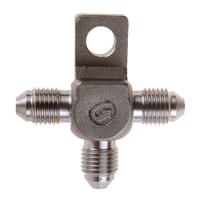 Goodridge 3 Tee W/ Locator 3/8 X24 M Ss Brake Line Adapter Fittings Goodridge