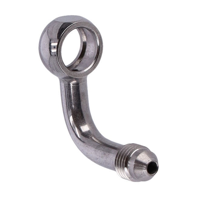 Goodridge, Slimline banjo fitting 7/16", 90 degrees. SS BANJO BOLTS Goodridge