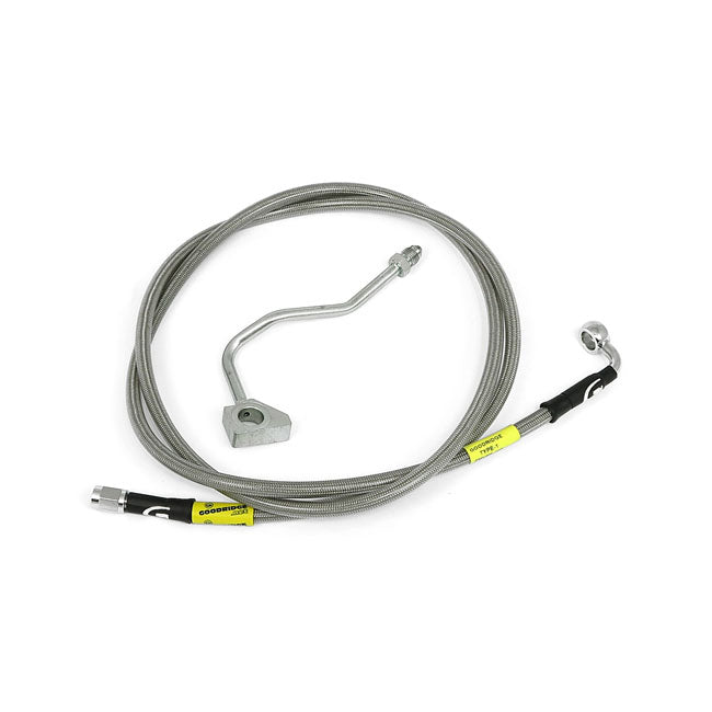 MCS by Goodridge brake line front, stainless clear coated BRAKE LINES Goodridge