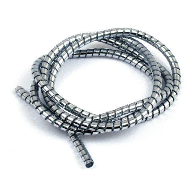 Chrome Cable & Wire Cover, 5ft. (150cm). 6mm Id Wiring Mcs